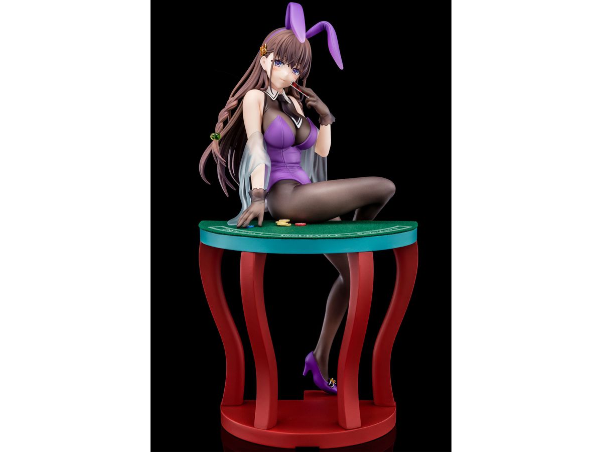 The Demon Sword Master of Excalibur Academy: Elfine Phillet Wearing Flower Purple Bunny Costume Figure with Nip Slip Gimmick System