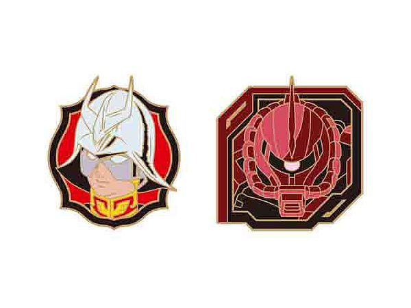 Gundam Stationery 12: Pins Set Char & Char's Zaku